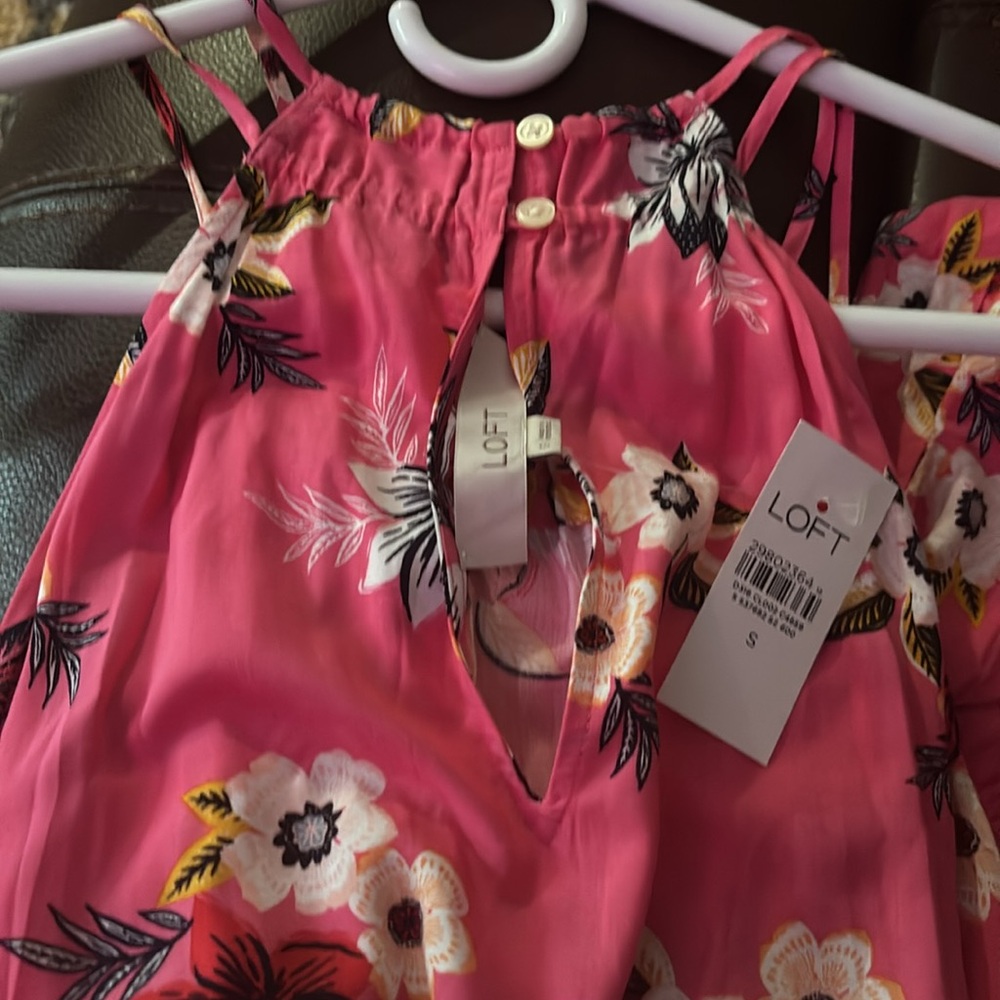 LOFT Pink Floral Maxi Dress - Picture 6 of 6
